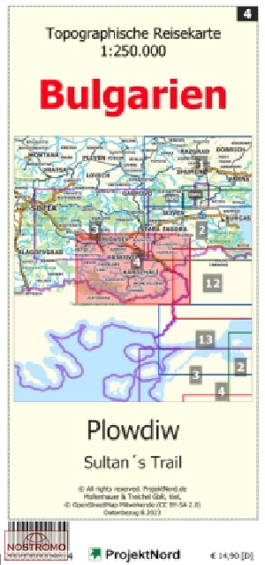 4 PLOVDIV - SULTAN'S TRAIL | carte topographique Projektnord