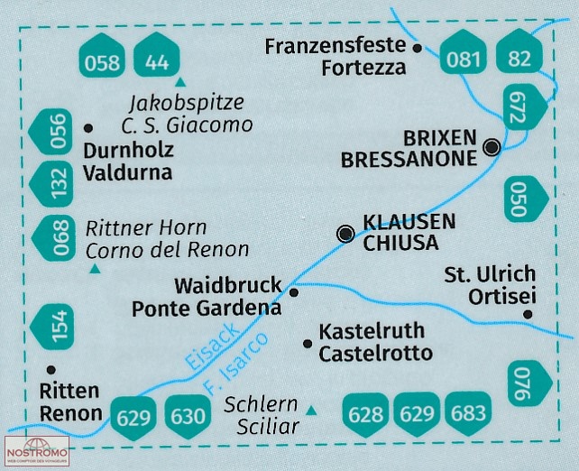 Hiking Map # 059 - Klausen und Umgebung / Chiusae E Dintorni