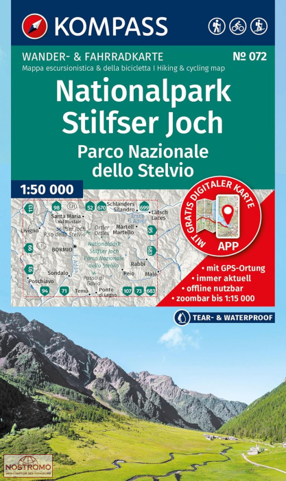 PARCO NAZIONALE DELLO STELVIO 072 | Kompass hiking map