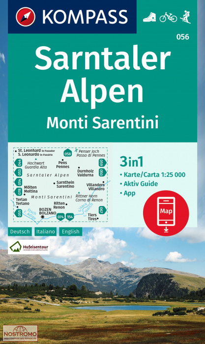SARNTALER ALPEN / MONTI SARENTINI 056 | Kompass hiking map