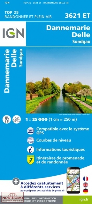 3621ET DANNEMARIE - DELLE | carte de randonnée IGN