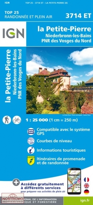 3714ET LA PETITE PIERRE | carte de randonnée IGN