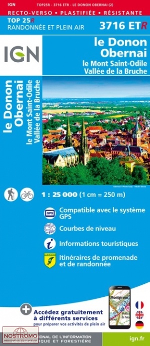 3716ETR LE DONON - OBERNAI | carte de randonnée IGN