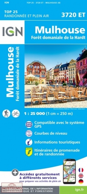 3720ET MULHOUSE | carte de randonnée IGN