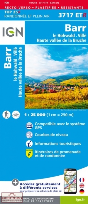 3717ETR BARR | carte de randonnée IGN