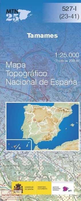527-1 TAMAMES | carte topographique CNIG
