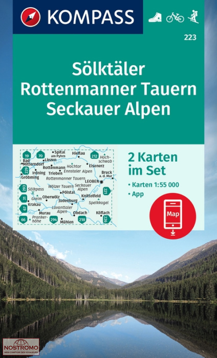 SÖLKTÄLER - ROTTENMANNER TAUERN - SECKAUER ALPEN 223 | Kompass hiking map