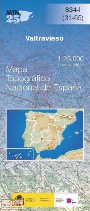 834-1 VALTRAVIESO | carte topographique CNIG