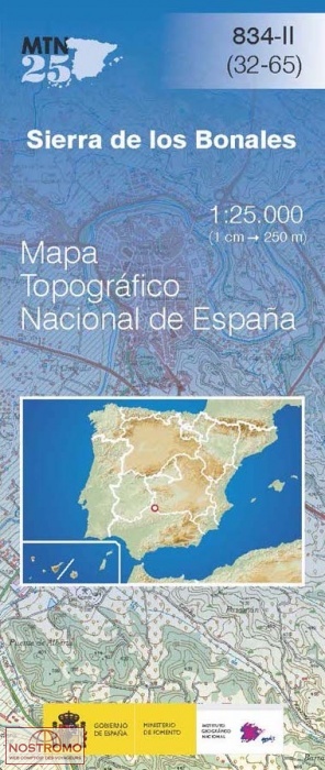 834-2 SIERRA DE LOS BONALES | carte topographique CNIG