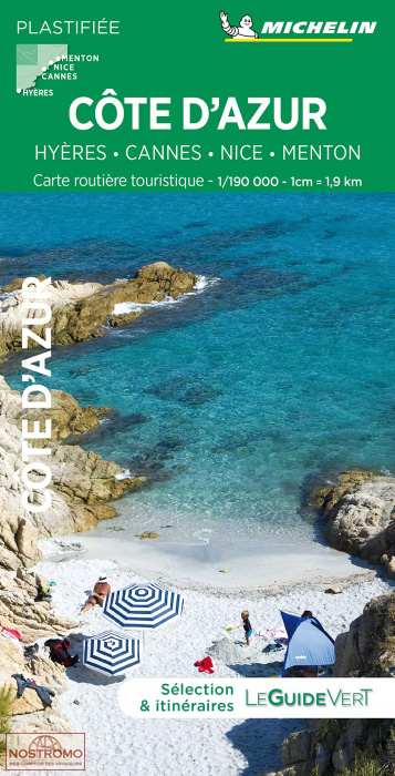 CÔTE D'AZUR - HYERES-CANNES-NICE-MENTON | carte touristique Michelin