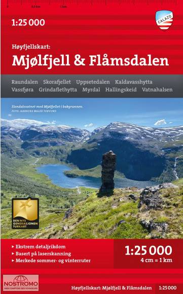 MJØLFJELL & FLÅMSDALEN | carte de randonnée Calazo