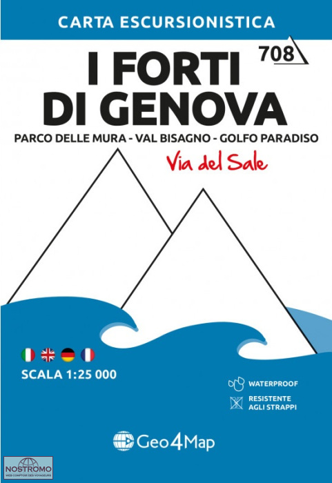 708 I FORTI DI GENOVA | carte de randonnée Geo4map