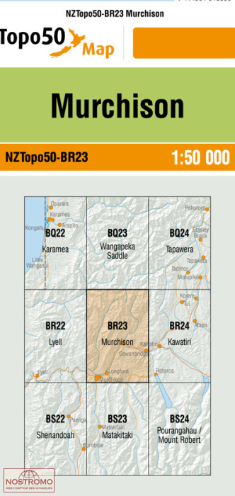 BR23 MURCHISON | carte topographique LINZ