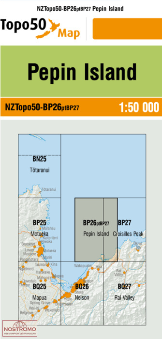 BP26PTBP27 PEPIN ISLAND | carte topographique LINZ