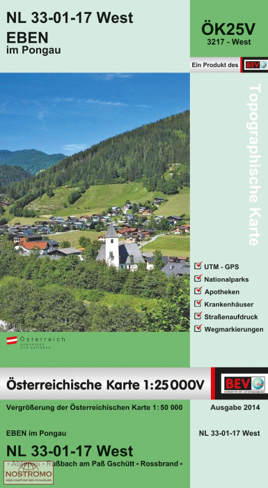 3217-WEST EBEN IM PONGAU | BEV topographical map