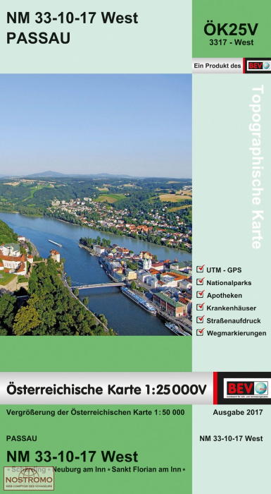 3317-WEST PASSAU | carte topographique BEV