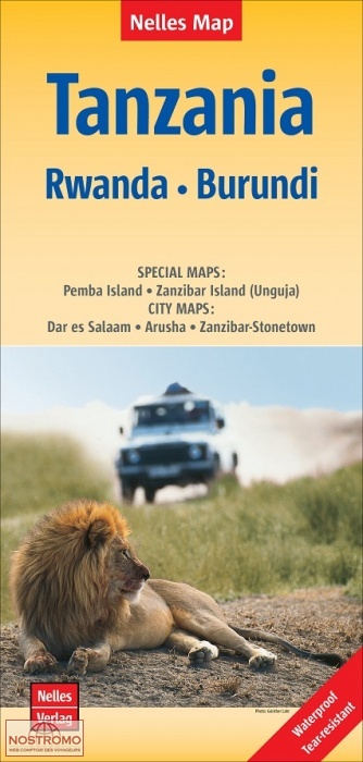 TANZANIE - RWANDA - BURUNDI | carte touristique Nelles