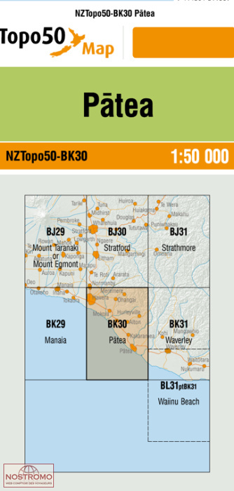 BK30 PATEA | carte topographique LINZ