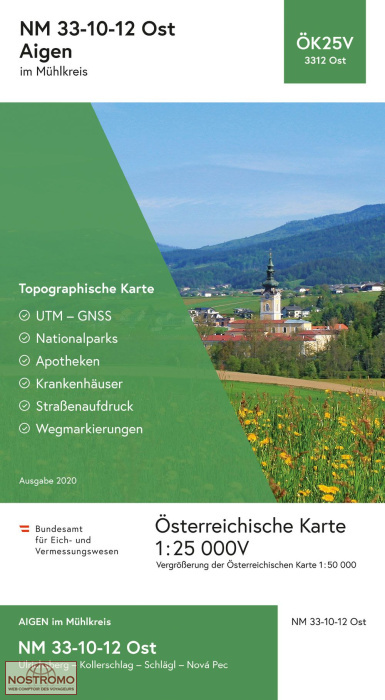 3312-OST AIGEN IM MÜHLKREIS | BEV topographical map