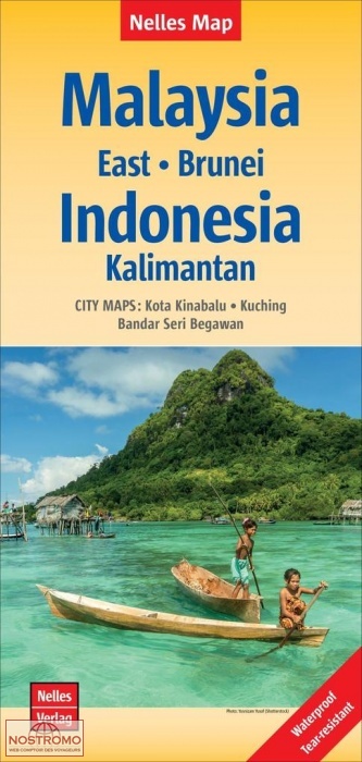 MALAYSIA EAST - BRUNEI - INDONESIA - KALIMANTAN | Nelles travel map