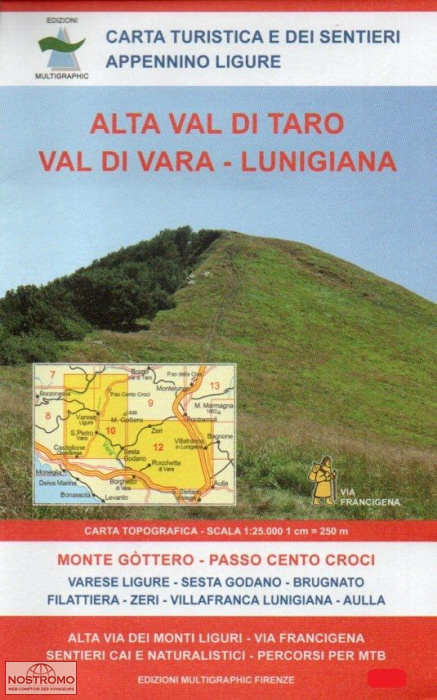 10/12 ALTA VAL DI TARO - VAL DI VARA - LUNIGIANA | carte de randonnée Multigraphic