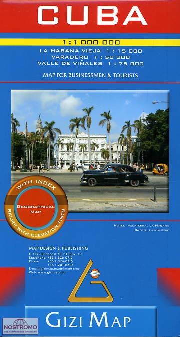 CUBA | carte touristique Gizi Map