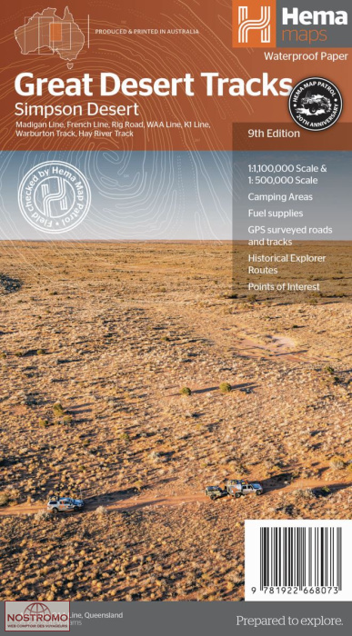 GREAT DESERT TRACKS - SIMPSON DESERT | carte touristique Hema