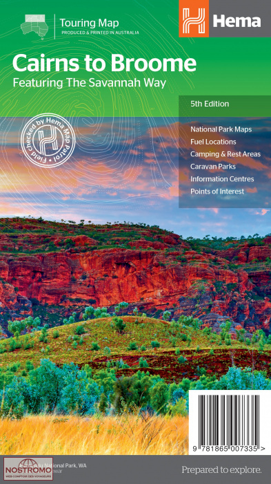 CAIRNS TO BROOME - SAVANNAH WAY | carte routière Hema