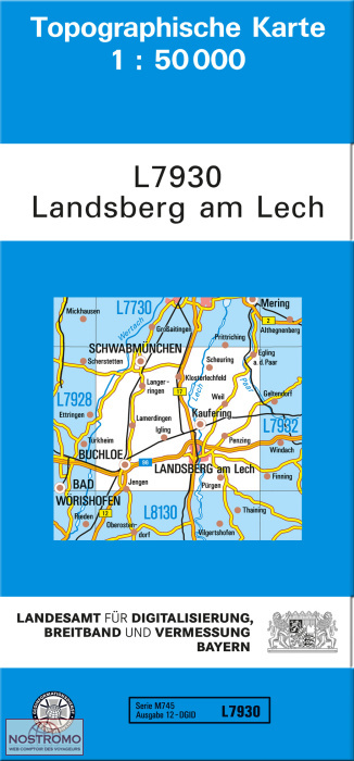 L7930 LANDSBERG AM LECH | carte topographique LDBV