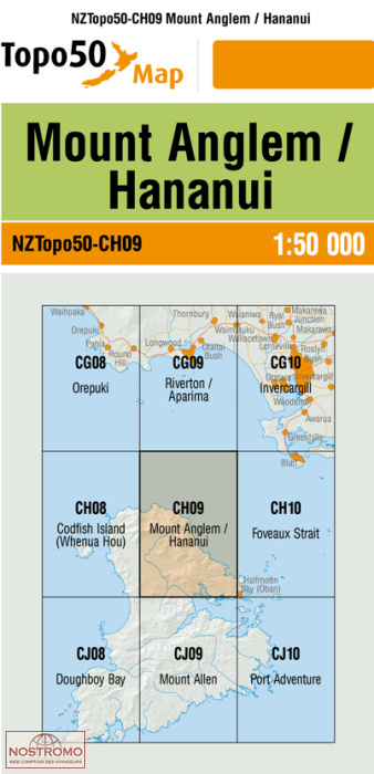 CH09 MOUNT ANGLEM / HANANUI | carte topographique LINZ