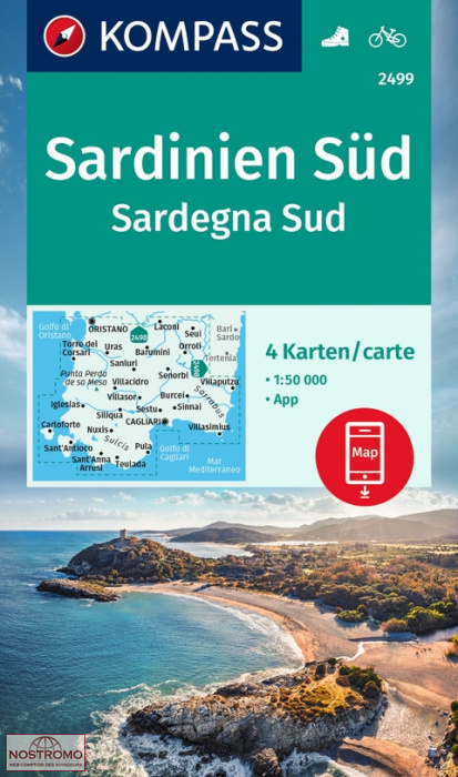 2499 SOUTHERN SARDINIA | Kompass hiking maps