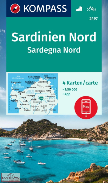 2497 NORTHERN SARDINIA | Kompass hiking maps