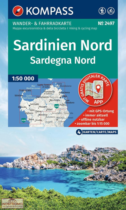 2497 NORTHERN SARDINIA | Kompass hiking maps