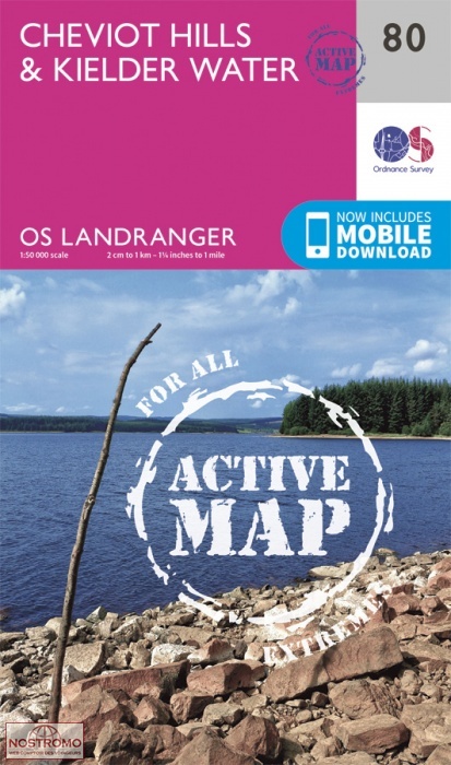0080 CHEVIOT HILLS & KIELDER WATER | OS hiking map