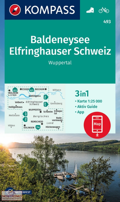 493 BALDENEYSEE - ELFRINGHAUSER SCHWEIZ | Kompass hiking map