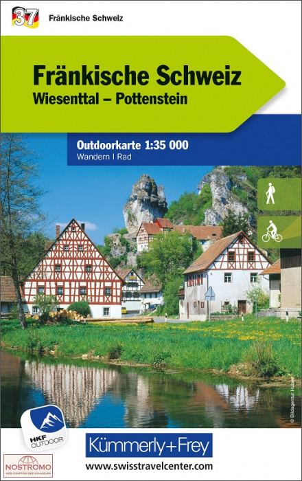 37 FRÄNKISCHE SCHWEIZ | carte de randonnée Kummerly+Frey