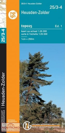 25/3-4 HEUSDEN-ZOLDER | carte topographique NGI/IGN
