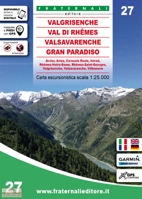 27 VALGRISENCHE - VAL DI RHÊMES | Fraternali hiking map
