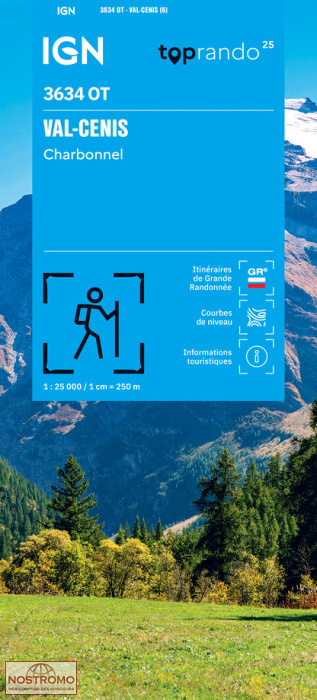 3634OT VAL CENIS - CHARBONNEL | IGN hiking map