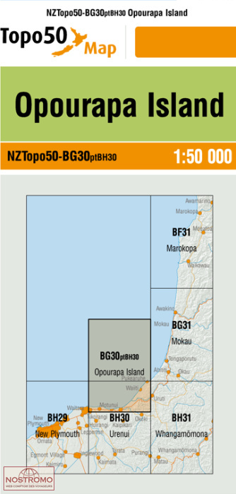 BG30PTBH30 OPOURAPA ISLAND | carte topographique LINZ