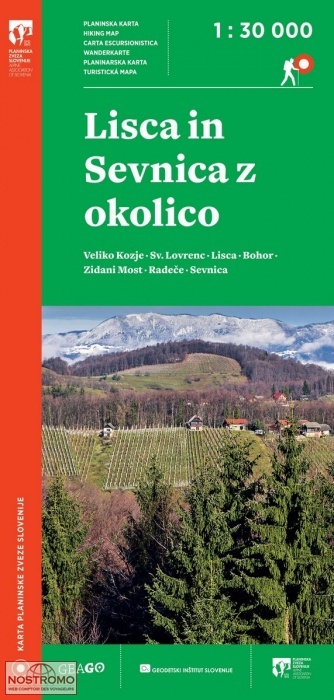 LISCA IN SEVNICA Z OKOLICO | PZS hiking map