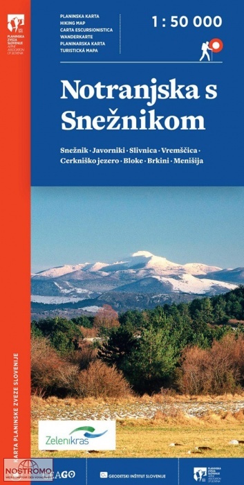 NOTRANJSKA S SNEZNIKOM | PZS hiking map