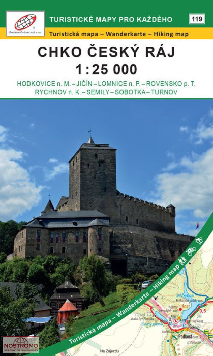 CHKO ČESKÝ RÁJ - 4 | carte de randonnée Geodezie On Line