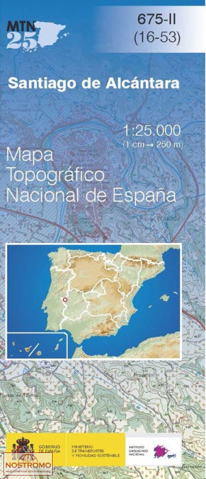 675-2 SANTIAGO DE ALCÁNTARA | carte topographique CNIG