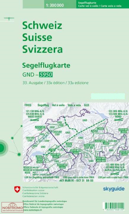 SWITZERLAND GLIDER MAP | Swisstopo aeronautical map
