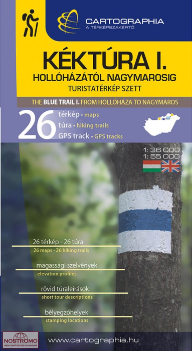 KÉKTÚRA (SENTIER BLEU) 1: HOLLÓHÁZA - NAGYMAROS | cartes de randonnée Cartographia