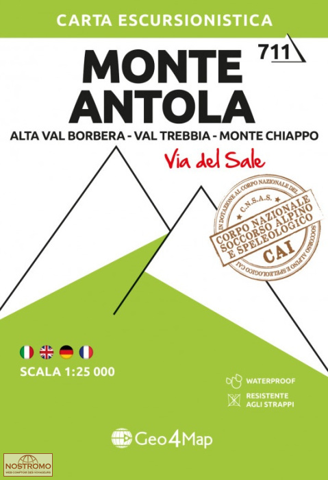 711 MONTE ANTOLA | carte de randonnée Geo4map
