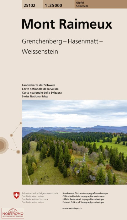 25102 MONT RAIMEUX | carte topographique Swisstopo