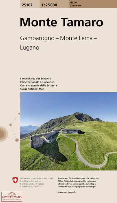 25107 MONTE TAMARO | carte topographique Swisstopo