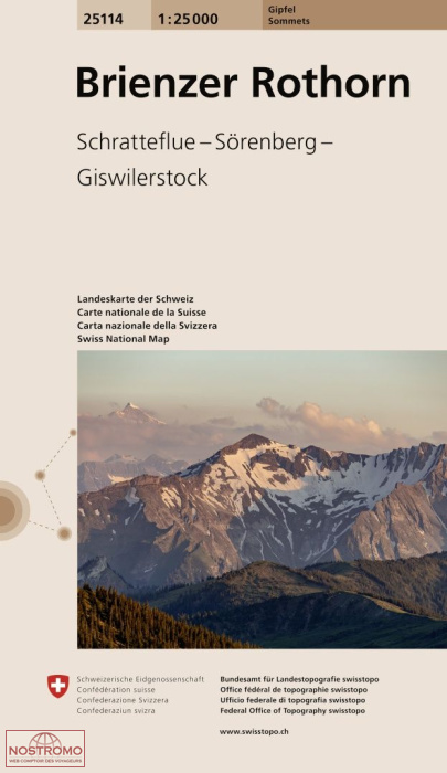 25114 BRIENZER ROTHORN | carte topographique Swisstopo